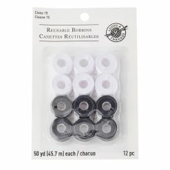 Deals βοΈ Loops & Threads™ Reusable Bobbins, Black & White π