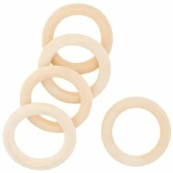 Best Sale β€οΈ Loops & Threads® Wood Cabone Rings, 5ct. π