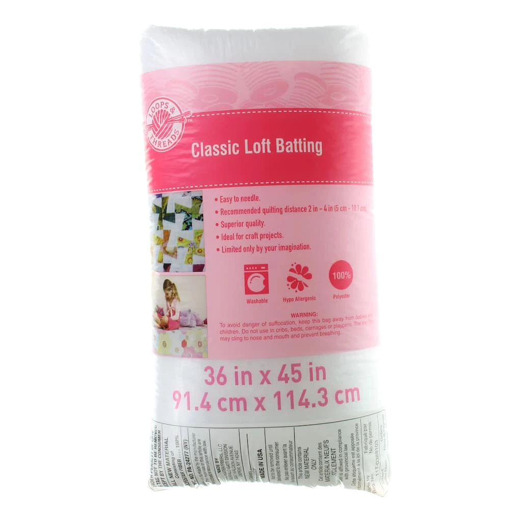 Discount ❤️ Classic Loft Batting by Loops & Threads™ by Poly-Fil 🧨