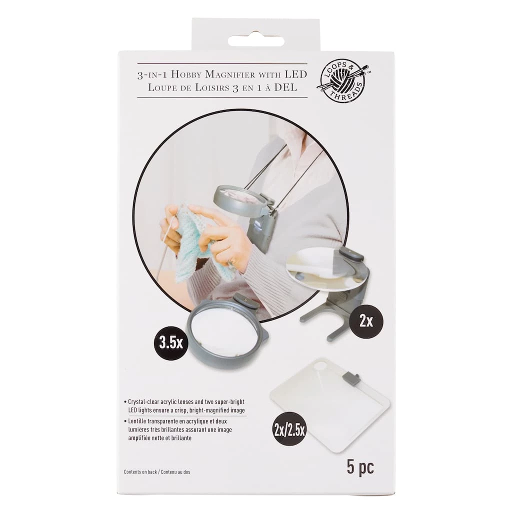 Top 10 π 3-in-1 Hobby Magnifier with LED by Loops & Threads® π - Image 4