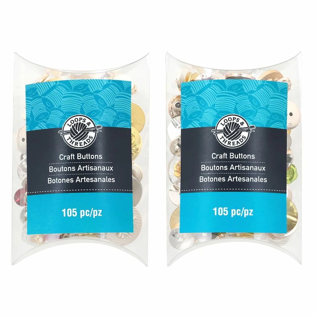 Discount π Assorted Fancy Craft Button Value Pack by Loops & Threads™ π₯