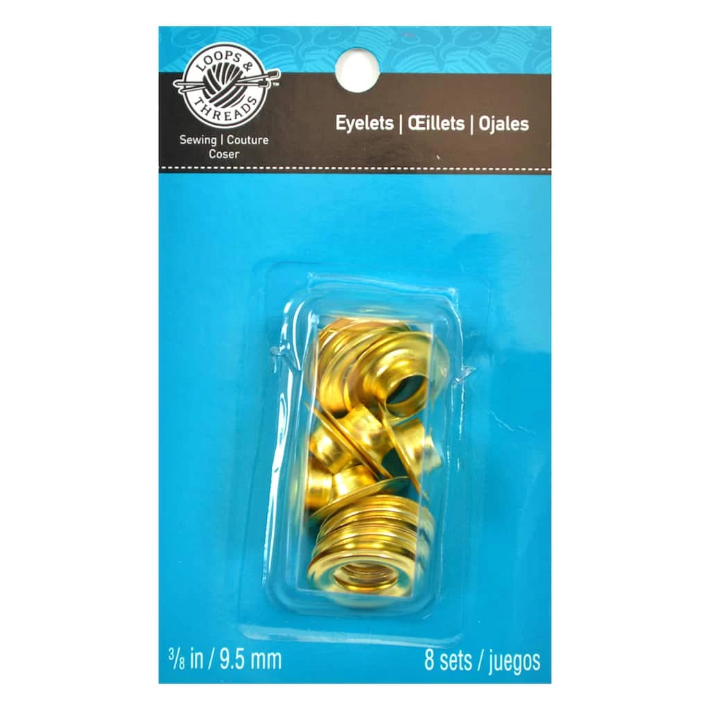 Deals π 12 Packs: 8 ct. (96 total) Gold Eyelets by Loops & Threads™ π - Image 3