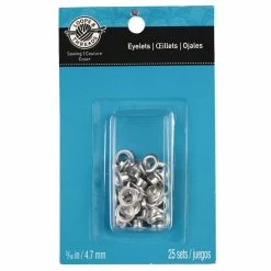 Promo π 12 Packs: 25 ct. (300 total) 3/16" Silver Eyelets by Loops & Threads™ π