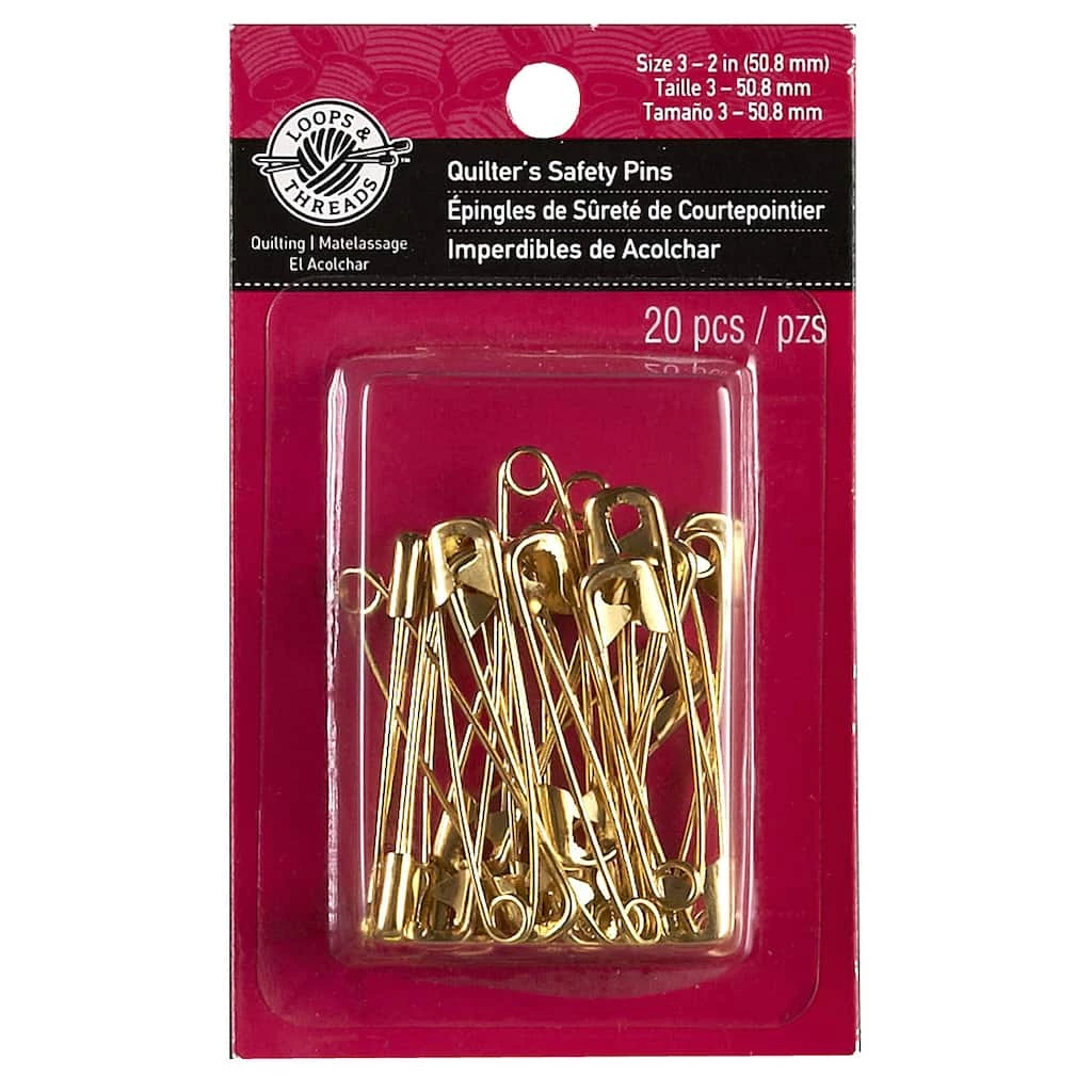 Flash Sale π 12 Packs: 20 ct. (240 total) 2" Gold Quilter's Safety Pins by Loops & Threads™ π