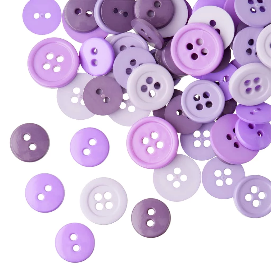 Best reviews of π Colors We Love Purple Buttons By Loops & Threads® π - Image 3