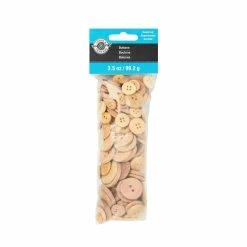 Cheapest 🔥 Light Brown Wooden Buttons By Loops By Loops & Threads® ❤️