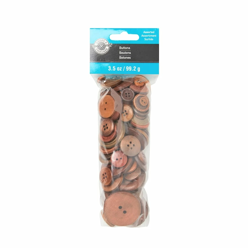 Best deal π Brown Wooden Buttons By Loops & Threads® β¨