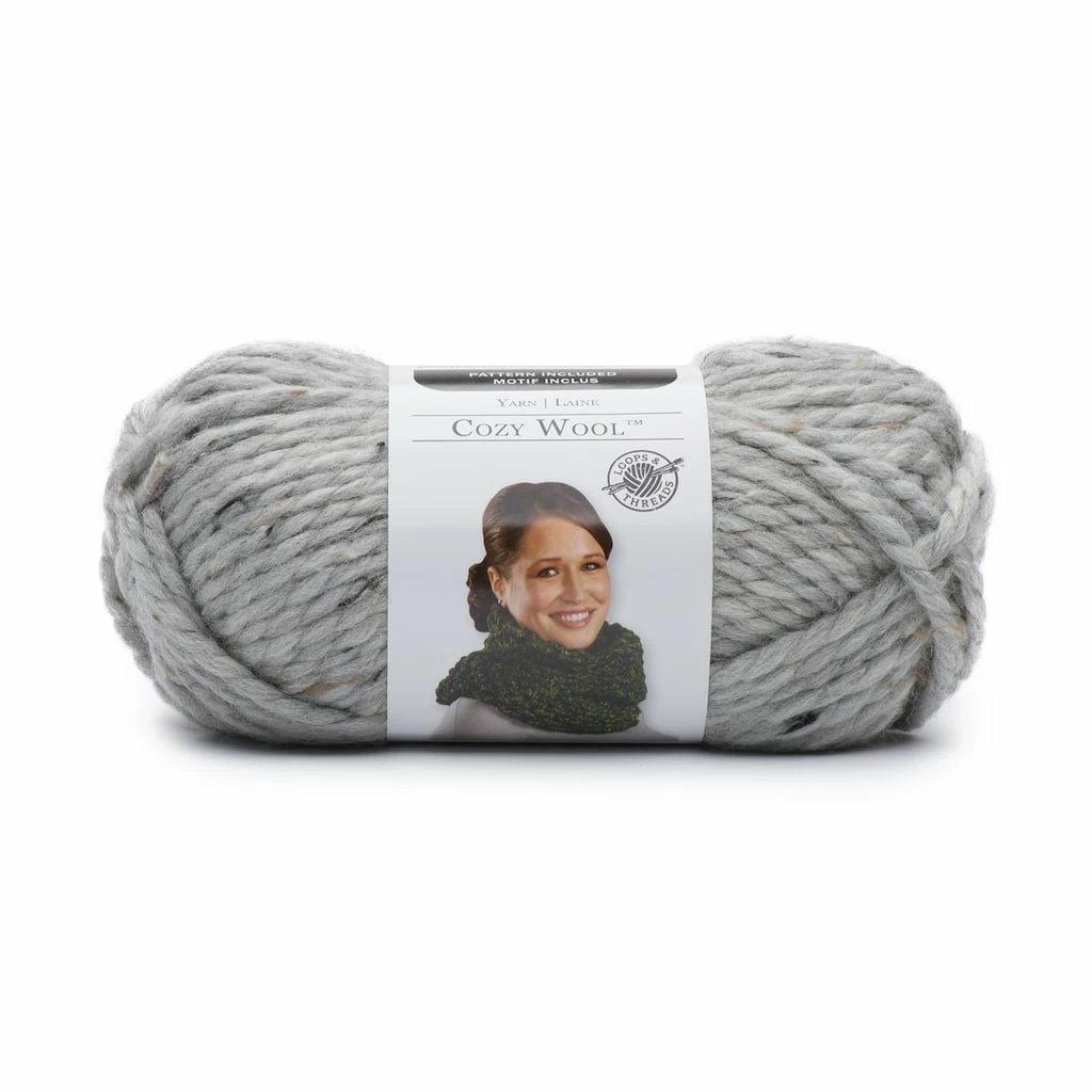 Cheap โญ Cozy Wool™ Limestone Tweed Yarn by Loops & Threads® ๐