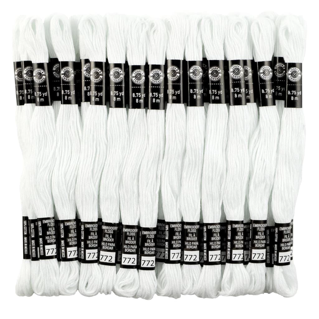 New π White Embroidery Floss Pack by Loops & Threads®, 36ct. β - Image 2