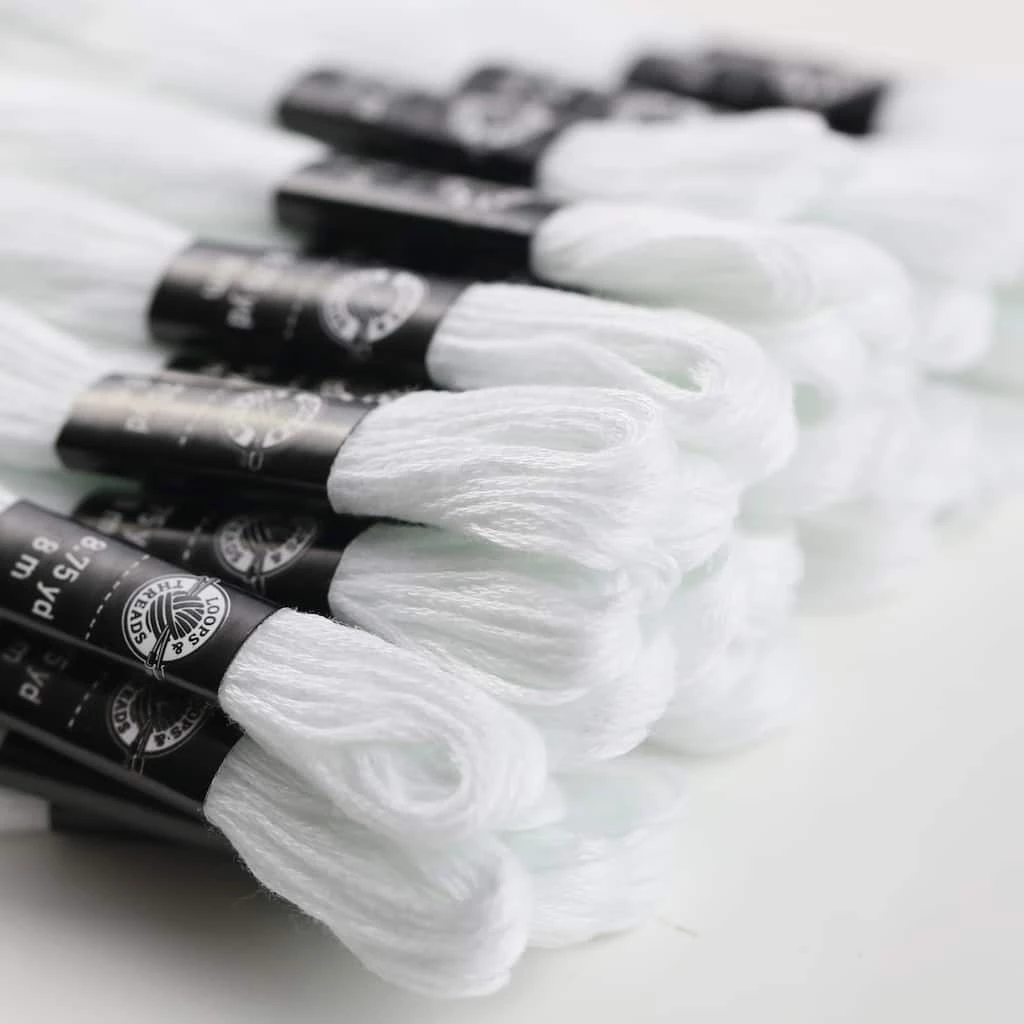 New π White Embroidery Floss Pack by Loops & Threads®, 36ct. β - Image 4