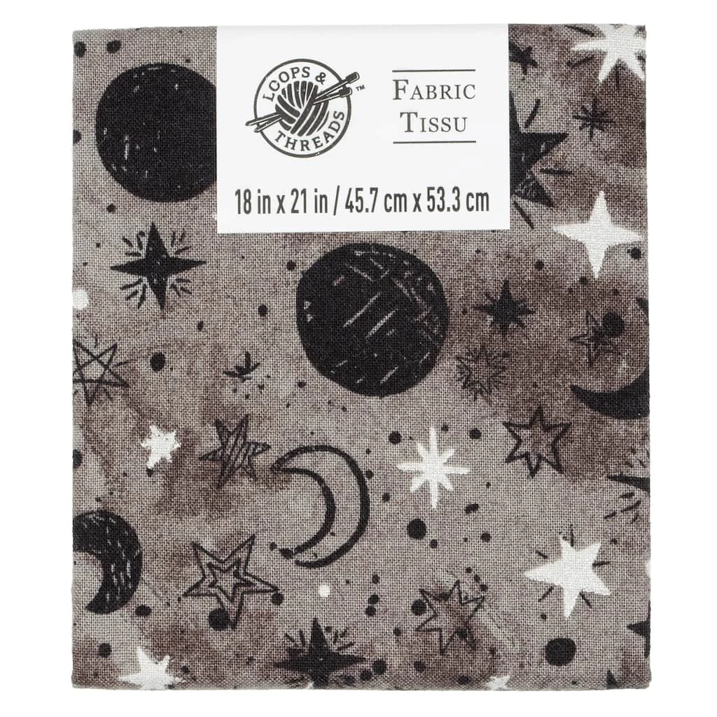 Cheapest 𧨠Gray Night Sky Cotton Fabric by Loops & Threads™ π