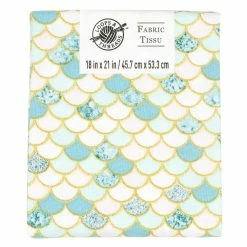 New π Blue & White Scales Cotton Fabric by Loops & Threads™ π―
