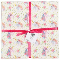 New 🎁 Unicorn Cotton Fabric Squares by Loops & Threads™ 🧨
