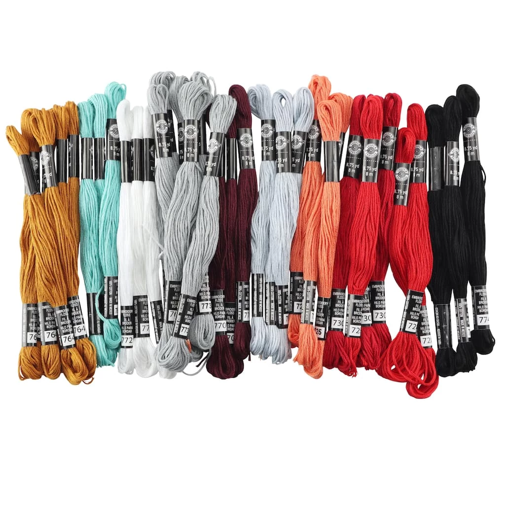 Budget βοΈ 12 Packs: 36 ct. (432 total) Urban Chic Embroidery Floss by Loops & Threads® π€©
