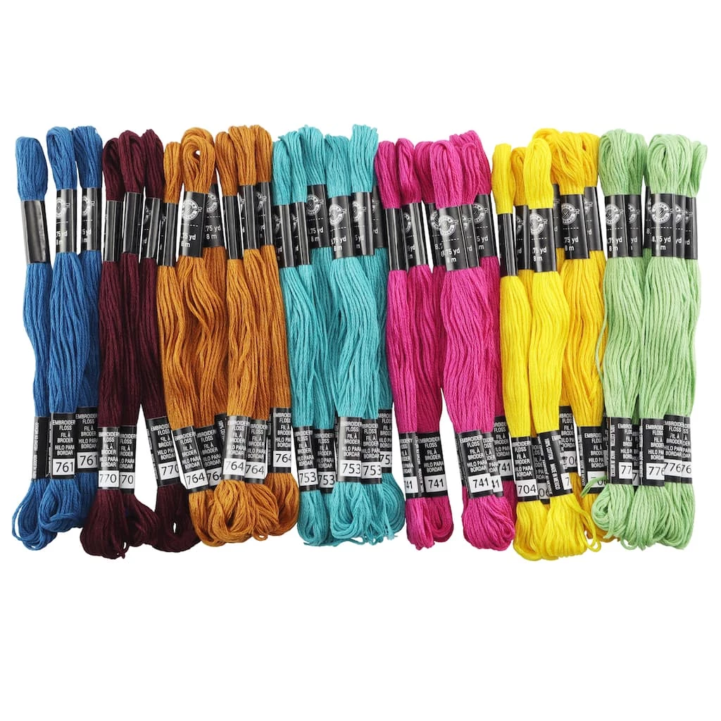 Buy π Uptown Brights Embroidery Floss by Loops & Threads®, 36ct. β