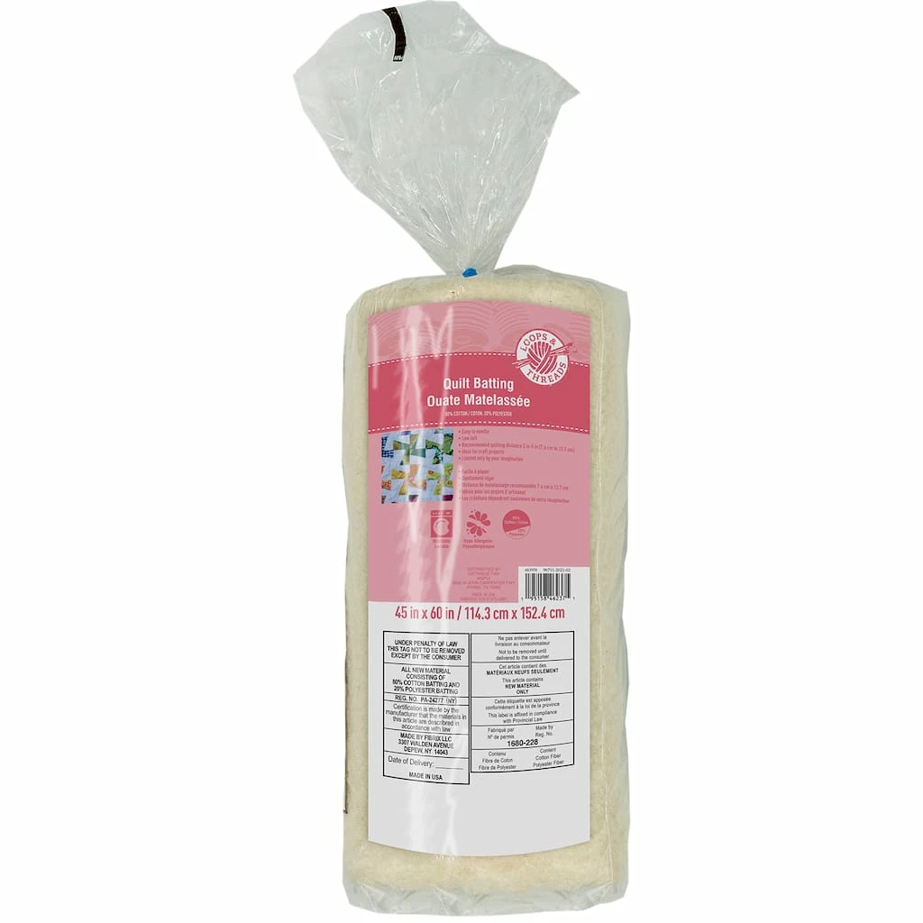 Best Pirce π 80/20 Quilt Batting by Loops & Threads™, 45" x 60" π