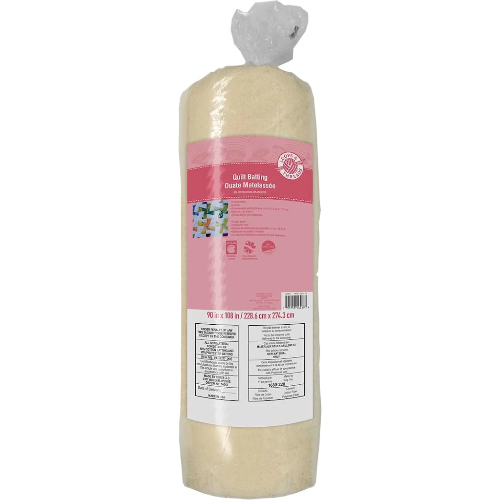 Cheapest π 80/20 Quilt Batting by Loops & Threads™, 90" x 108" π