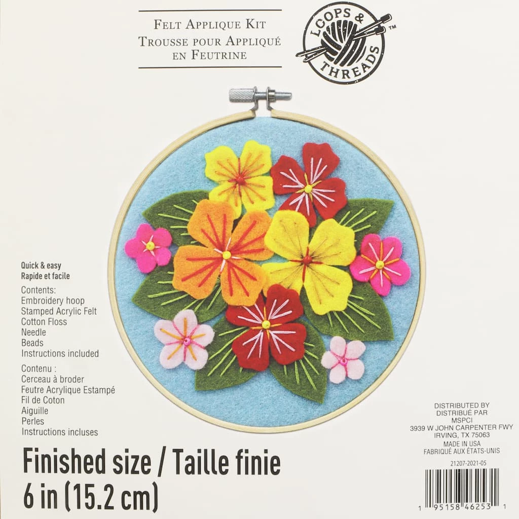 Cheap ⌛ Pastel Flowers Felt Applique Kit by Loops & Threads® 🧨 - Image 3
