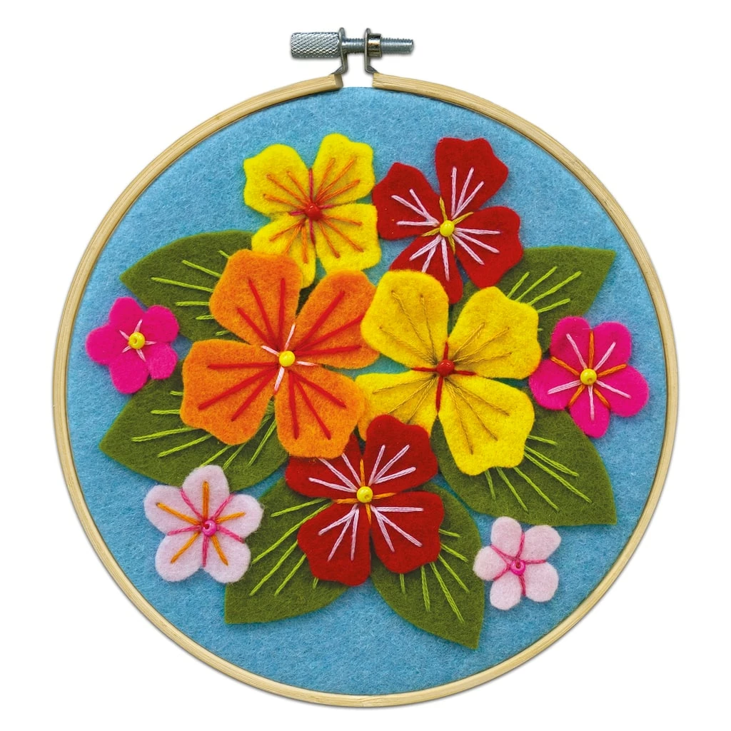 Cheap ⌛ Pastel Flowers Felt Applique Kit by Loops & Threads® 🧨