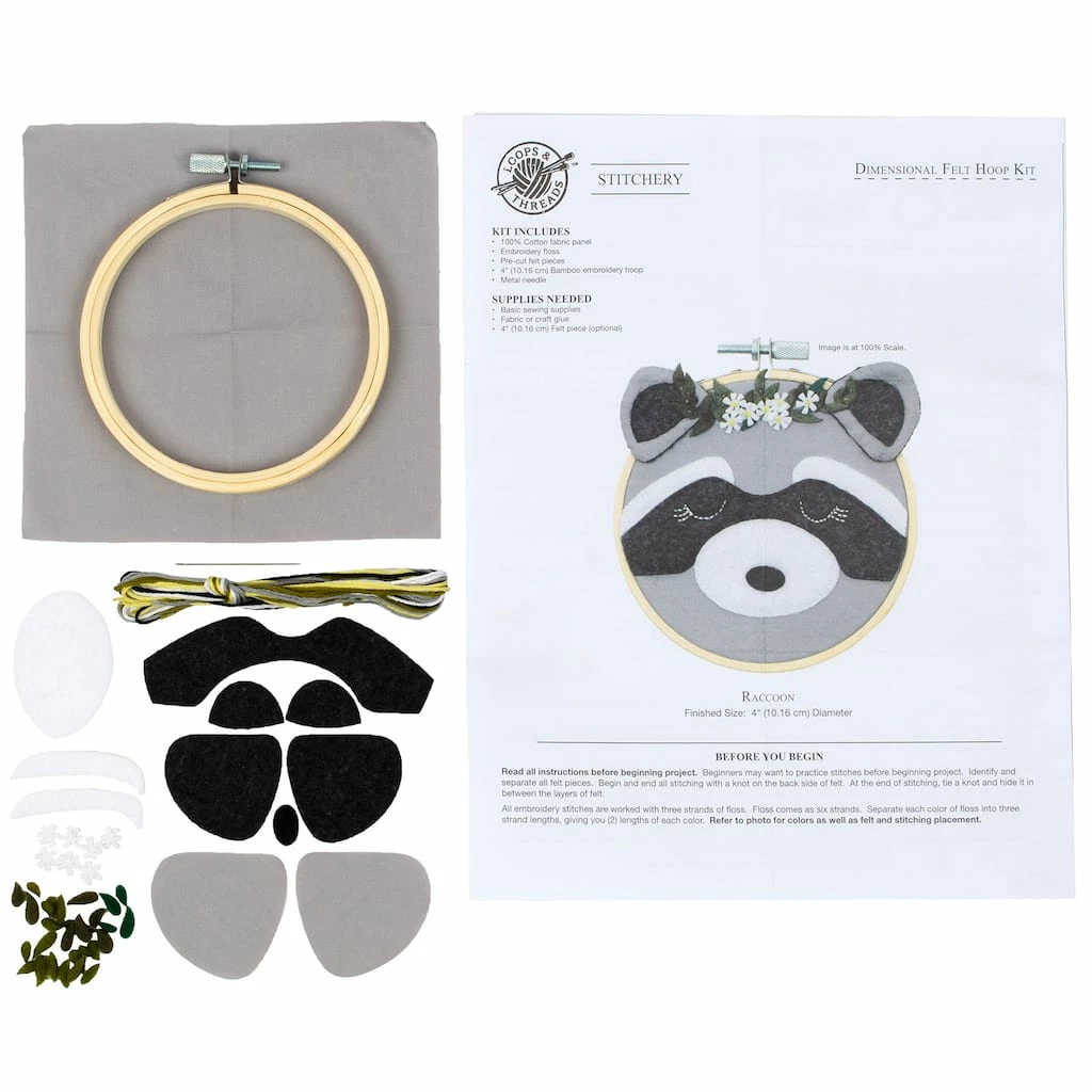 Best reviews of 💯 Raccoon Felt Hoop Kit by Loops & Threads™ ⭐ - Image 3