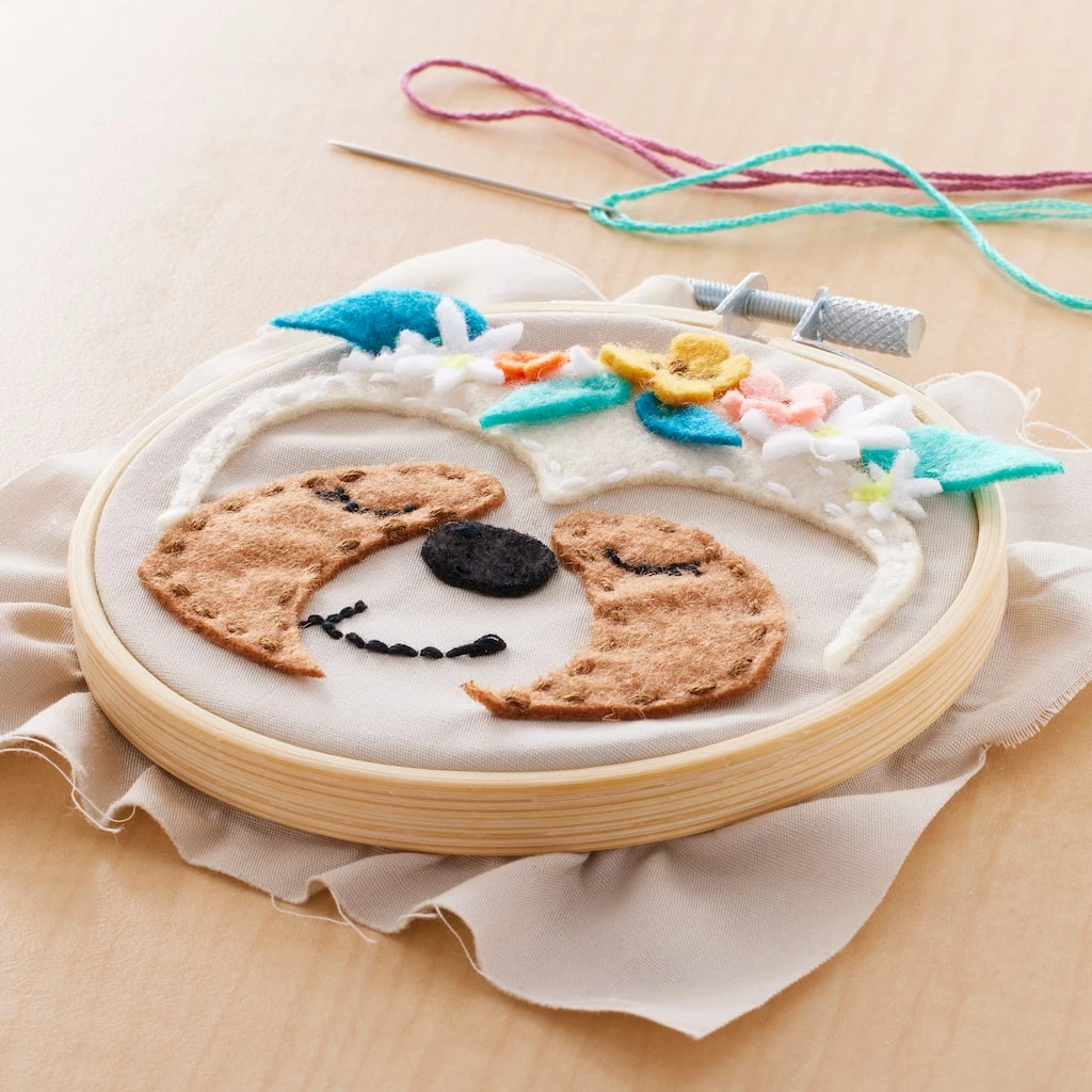New π Sloth Felt Hoop Kit by Loops & Threads™ π - Image 2