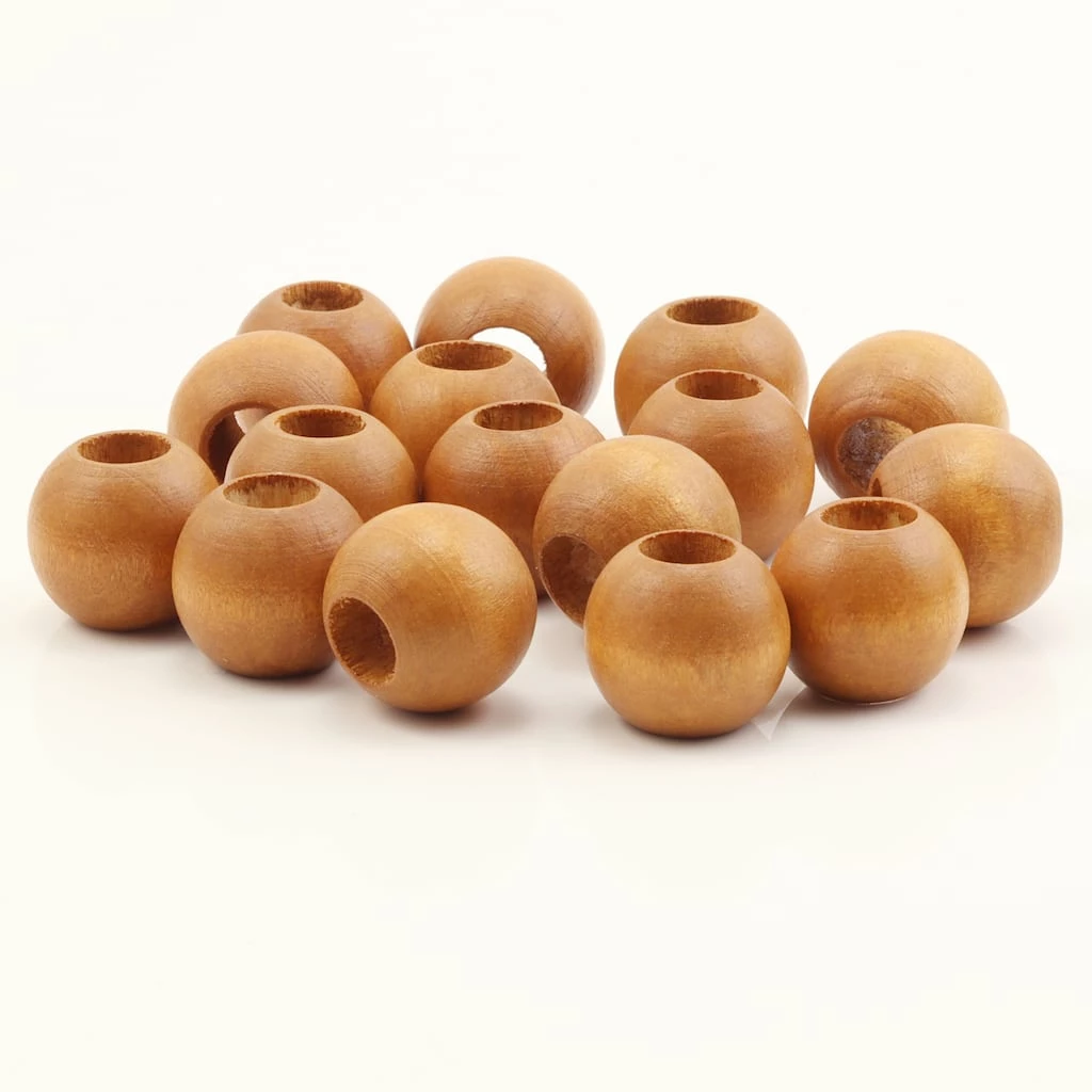 Outlet π₯ 12 Packs: 16 ct. (192 total) Maple Round Wood Beads, 20mm by Loops & Threads® β¨ - Image 3