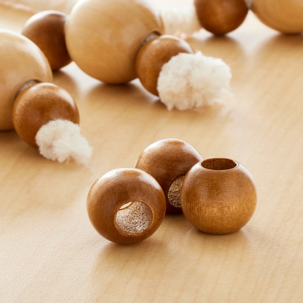 Outlet π₯ 12 Packs: 16 ct. (192 total) Maple Round Wood Beads, 20mm by Loops & Threads® β¨ - Image 2