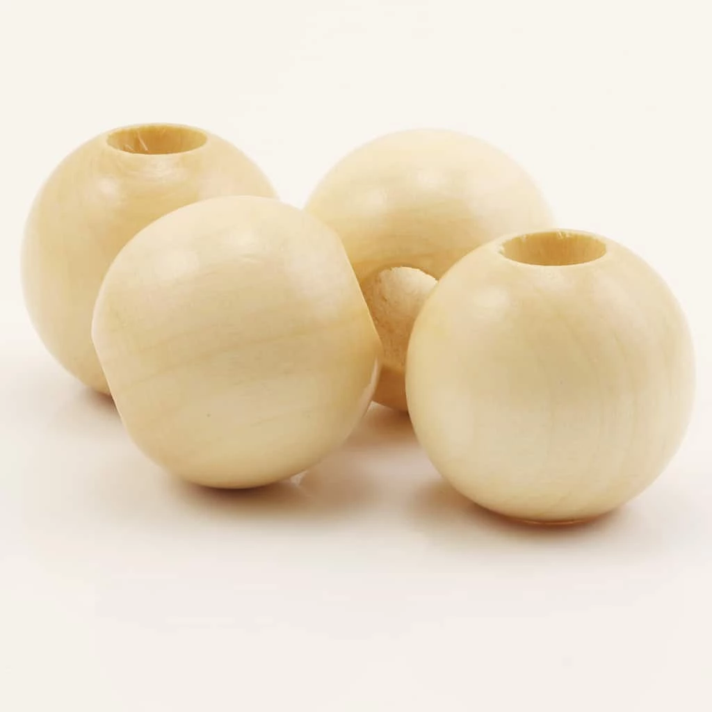 Wholesale 🧨 12 Packs: 4 ct. (48 total) Natural Wood Round Beads 32mm by Loops & Threads® ❤️ - Image 3
