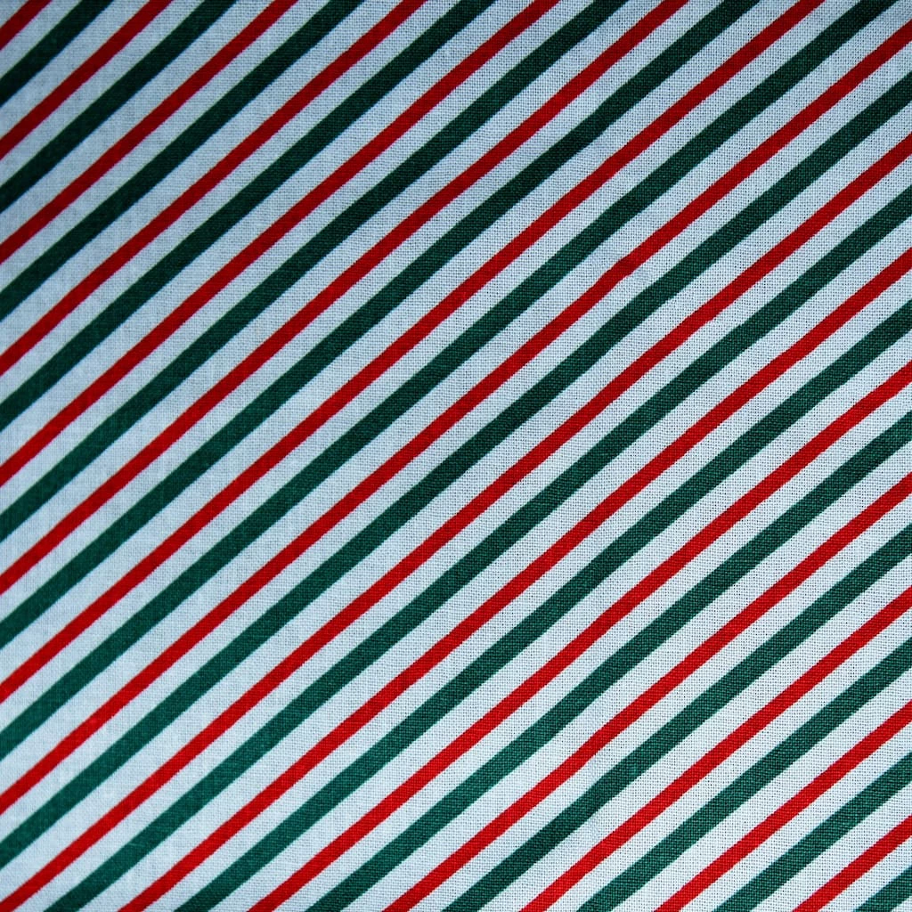 Cheap β Red and Green Stripe Cotton Fabric by Loops & Threads® π