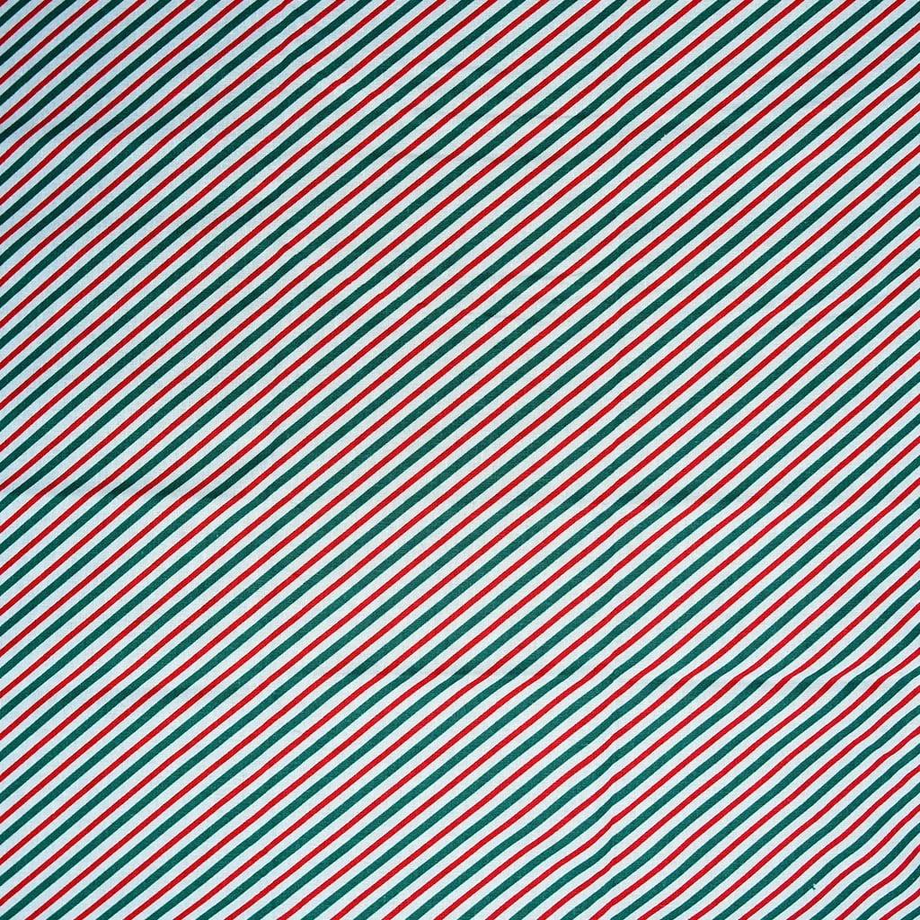 Cheap β Red and Green Stripe Cotton Fabric by Loops & Threads® π - Image 2
