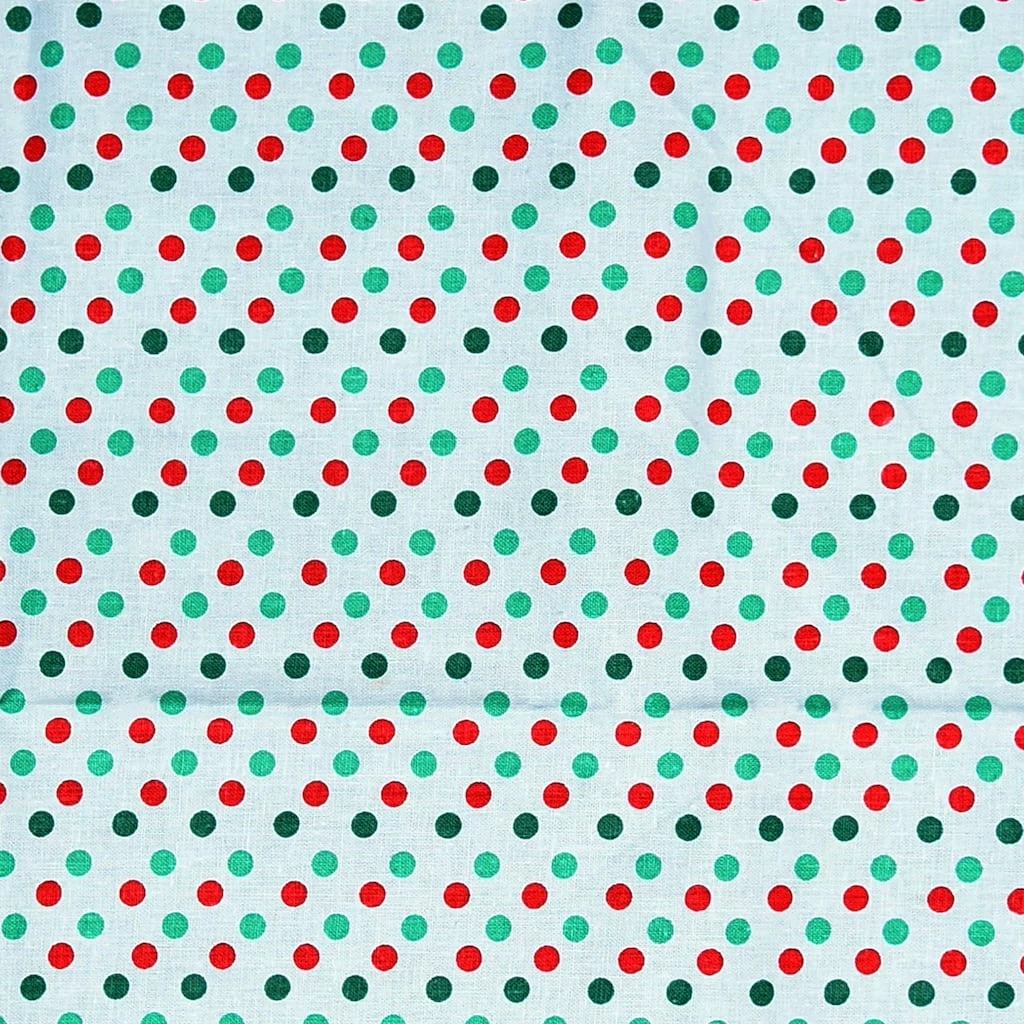 Cheapest π Red & Green Polka Dot Cotton Fabric by Loops & Threads® π― - Image 2
