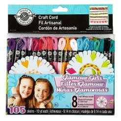 Flash Sale 😀 12 Packs: 105 ct. (1260 total) Glamour 👧 Girls Craft Cord by Loops and Threads™ by Loops & Threads ✨