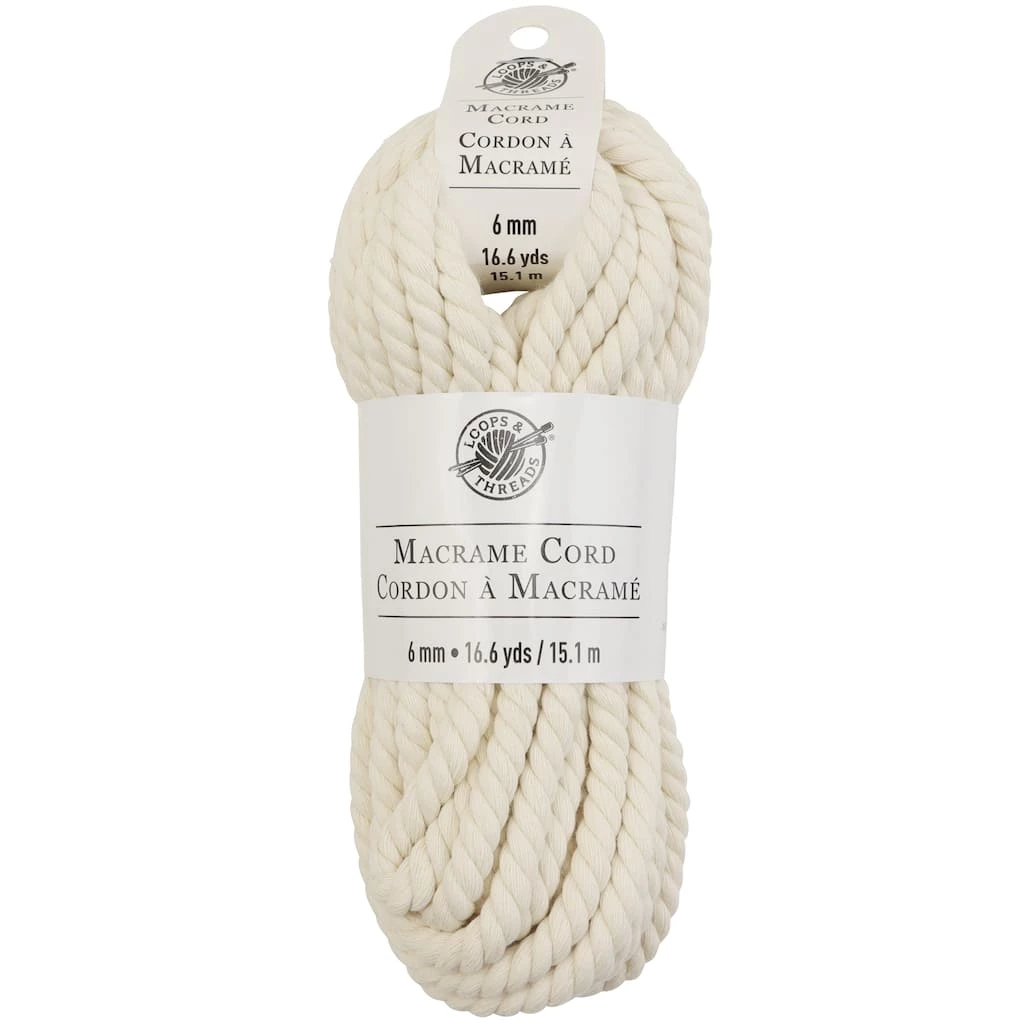 Brand new π 12 Pack: Macramé Cotton Cord by Loops & Threads®, 50ft. π