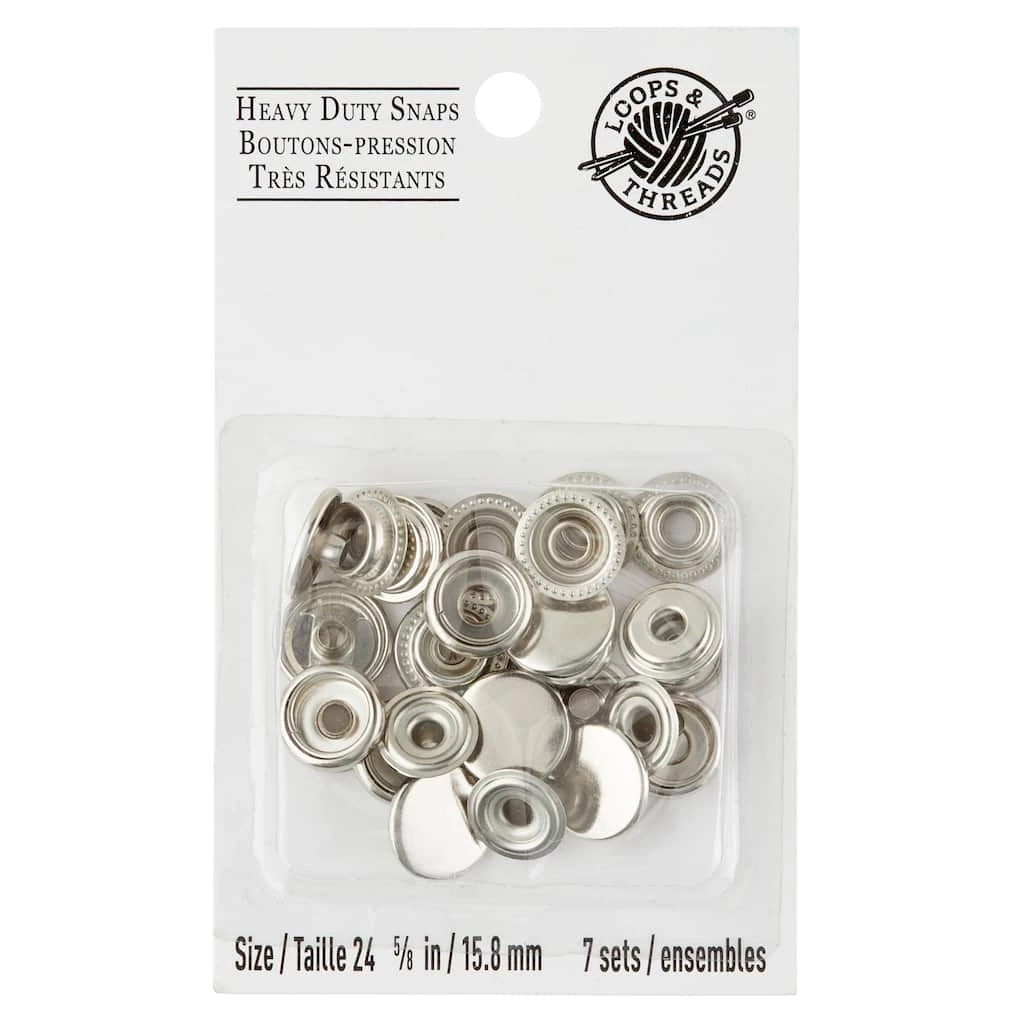 Cheap 🥰 12 Packs: 7 ct. (84 total) Silver Heavy Duty Snaps by Loops & Threads™ 🥰