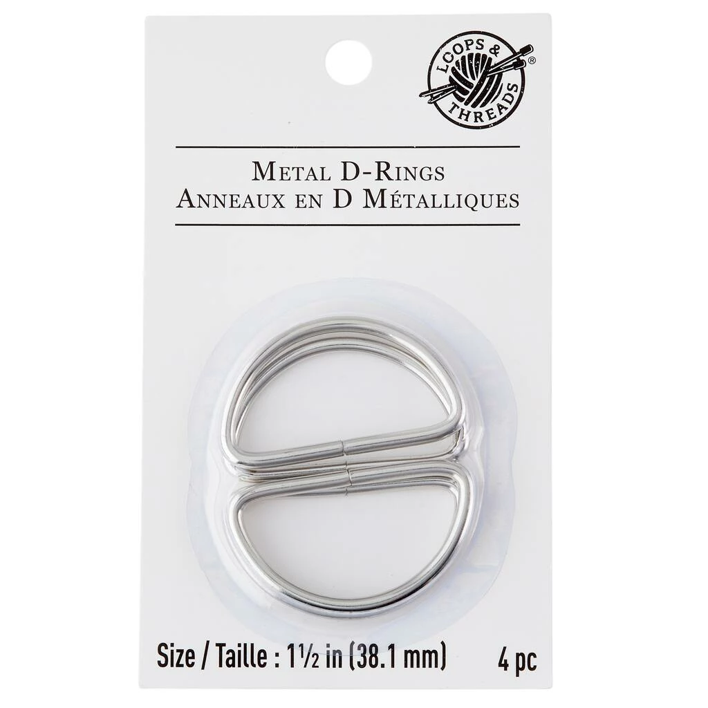 Outlet 🧨 12 Packs: 4 ct. (48 total) 1.5" Metal D-Rings by Loops & Threads™ 🧨 - Image 3