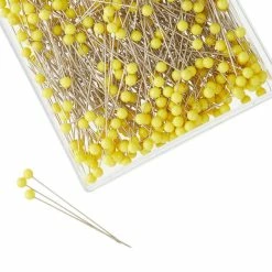 Best deal π 12 Packs: 500 ct. (6,000 total) 1.75" Yellow Ball Quilting Pins by Loops & Threads™ π