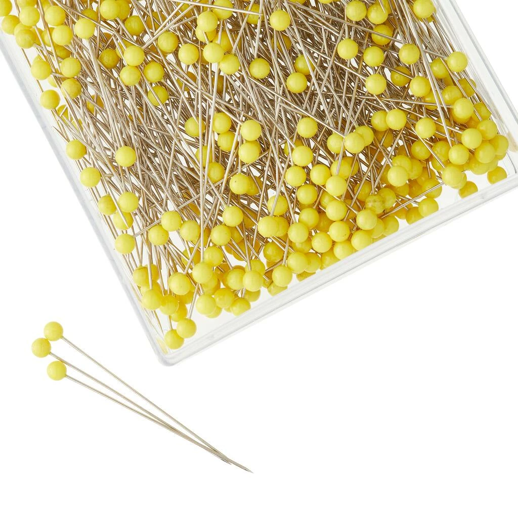 Best deal π 12 Packs: 500 ct. (6,000 total) 1.75" Yellow Ball Quilting Pins by Loops & Threads™ π