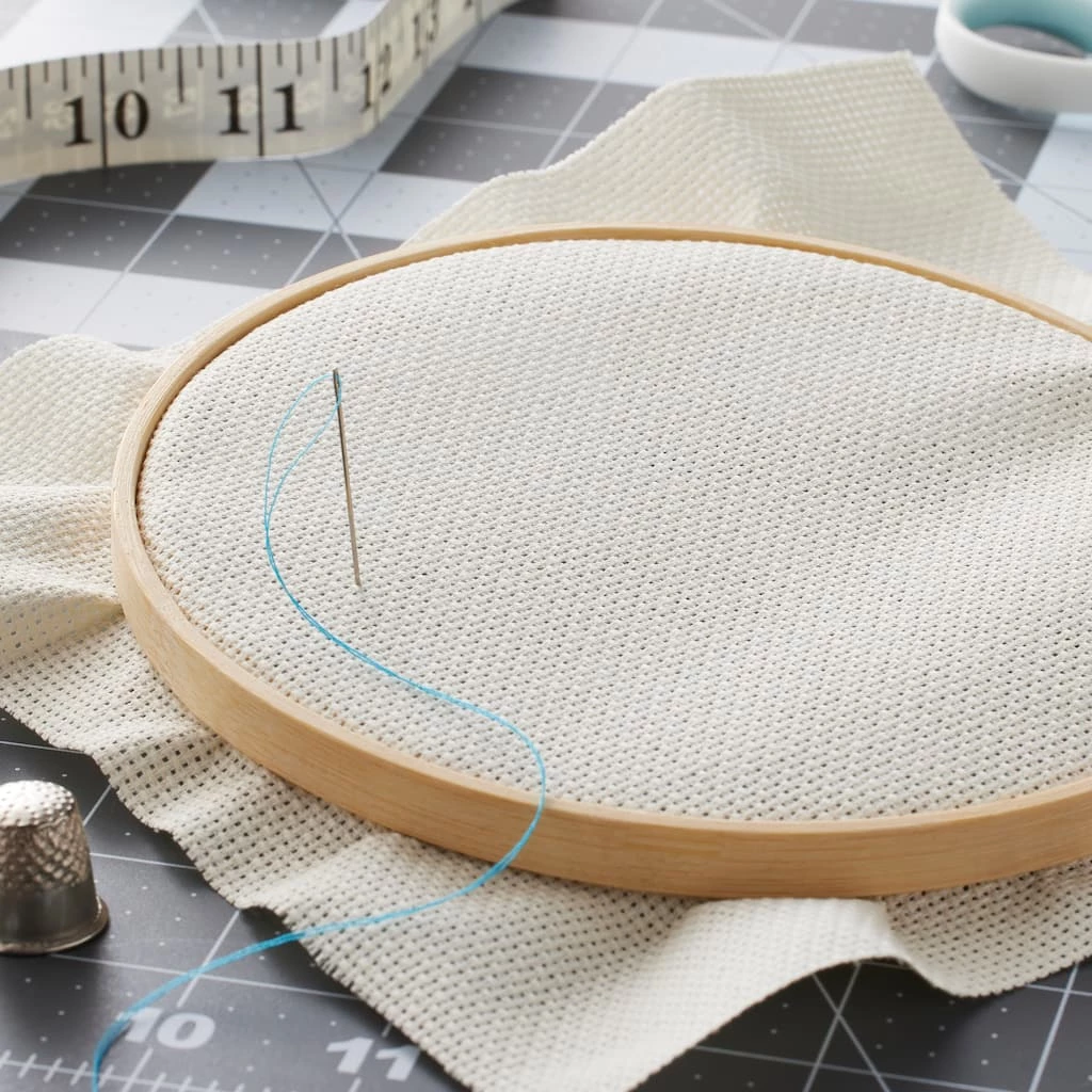 Best Sale ❤️ 12 Pack: 14 Count Aida Cloth Cross Stitch Fabric by Loops & Threads™, 15" x 18" 💯 - Image 2